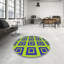 Tapis vert/bleu à motifs-194940176