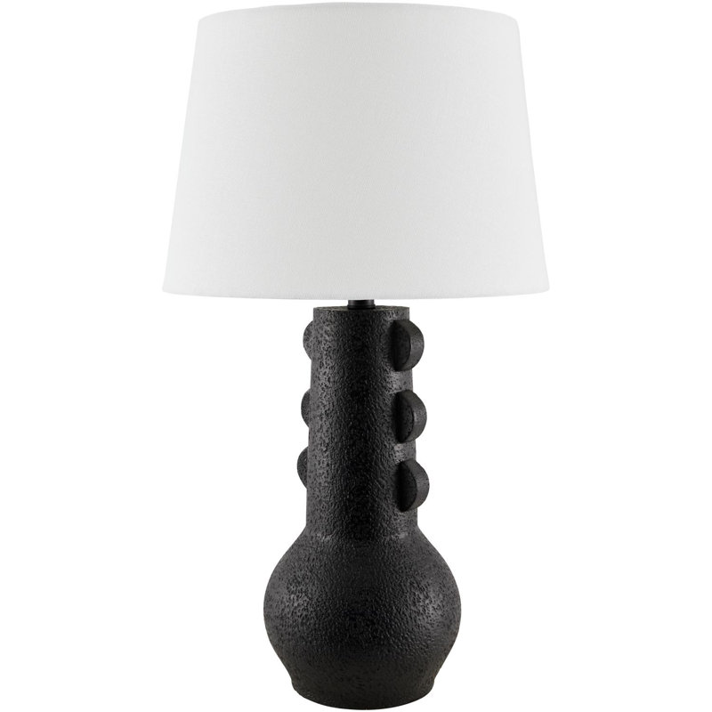 Lampe de table Hildia, Noir, noir, noir, noir