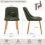 Velvet Dining Chairs With Wooden Legs Set Of 4-228910210-206183661