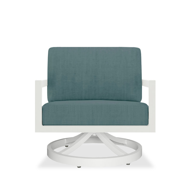 Pacifica Outdoor Rocker Chair, White, Cast Silver Sunbrella®