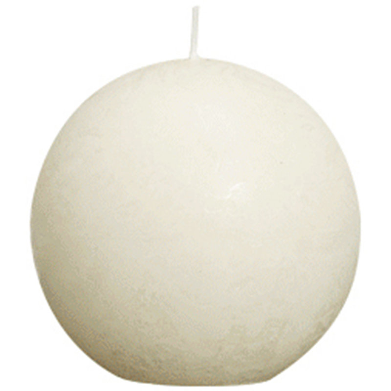 Bolsius Bolsius Rustic Ball Candle 80 mm, Ivory white