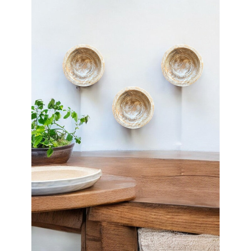 Art mural naturel en acacia naturel - décoration ronde 10 po x 10 po