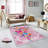Stylish Woven Carpet, 4 x 6 Feet, 100% Polyester | Antibacterial, 3D Digital Printing, Non-Slip PVC Felt Dot Underside | Machine Washable, 0.4 in Pile Height, Perfect for Living Room & Bedroom Decor-1010811092
