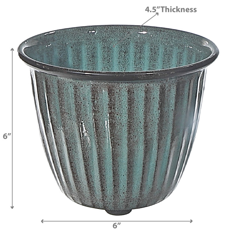 Ensemble de 2 pots à fleurs ronds 6 po