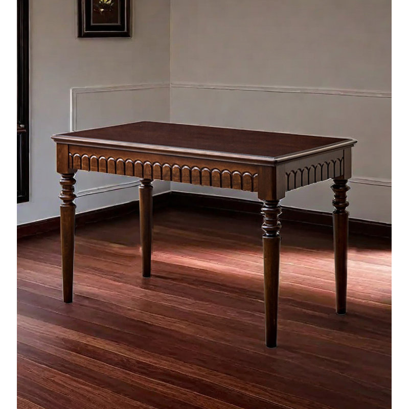 American-style rectangular all-solid-wood dining table, 29.92"H x 47.24"L x 26.77"W