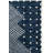 Micro-Loop Hand Tufted Wool/Cotton Southwestern Rug in Blue/Ivory-1555654326