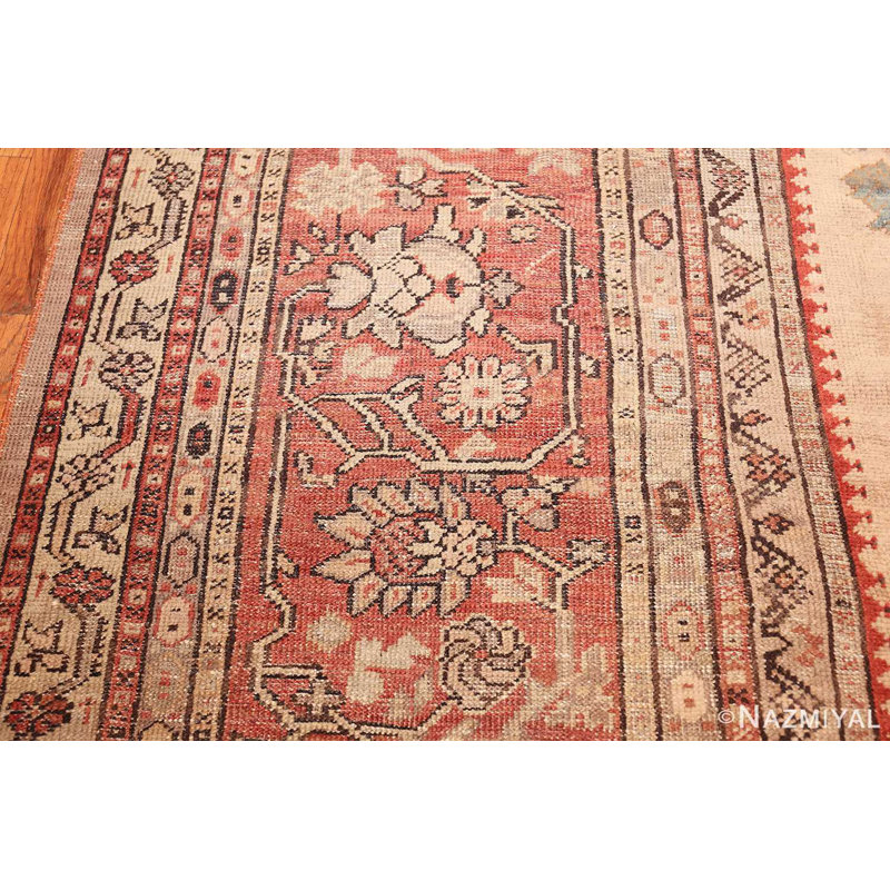 Grand tapis Oushak turc antique ivoire