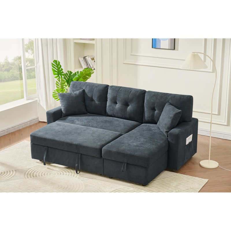 Sleeper Sofa Convertible Sofa Bed Sofa Arm Sofa Bed Couch Sleep Sofa Comfy Sofa Modern Sofa, Black