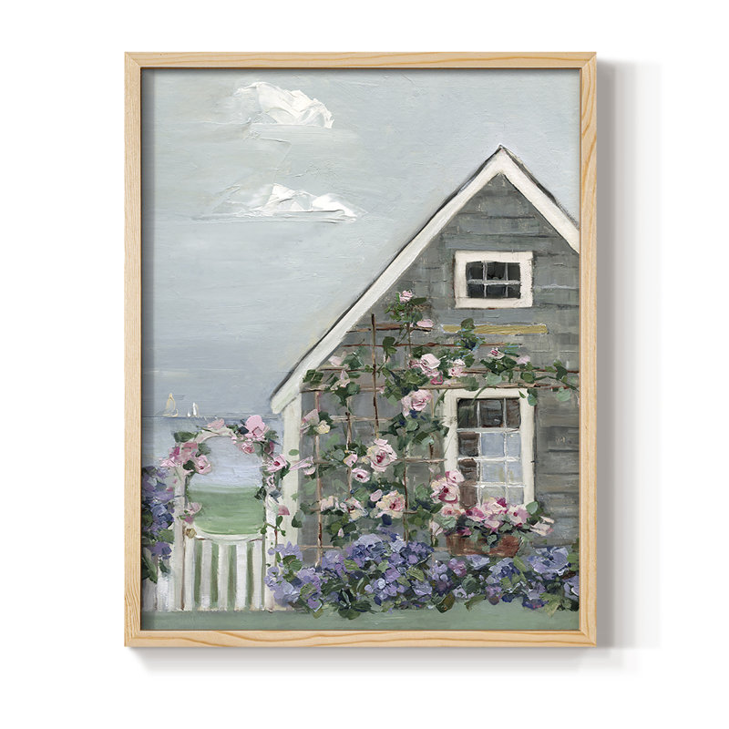 Coastal Cottage II, reproduction encadrée - bois massif, Naturel, H 15 po x l 12 po