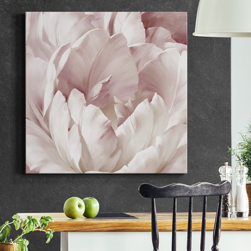 Intime rosé III - reproduction d'art sur toile tendue, H 40 po x l 40 po x P 1 po