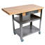 Cucina Elegante Kitchen Cart with Wood Top-19003836