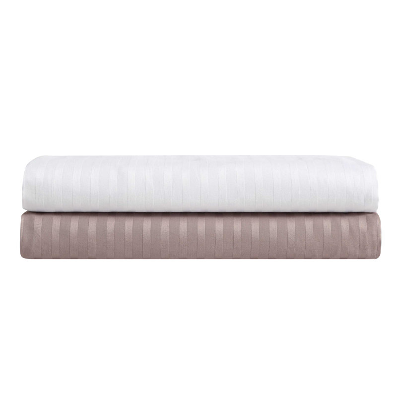Dobby 100% Cotton Standard Sheet Set, King Sheet Set with 2 Pillowcases, Pink