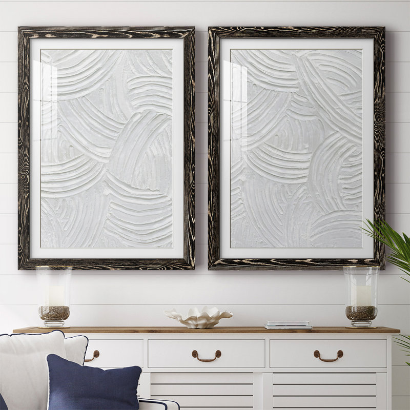 «Sandstone Grooves I-Premium», reproduction encadrée prête à être accrochée, H 42,5 po x l 61 po x P 1,5 po, Cadre noir