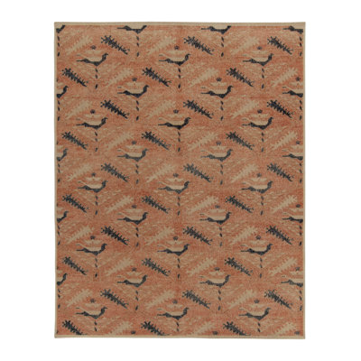 Distressed Homage Hand Knotted Wool Geometric Area Rug