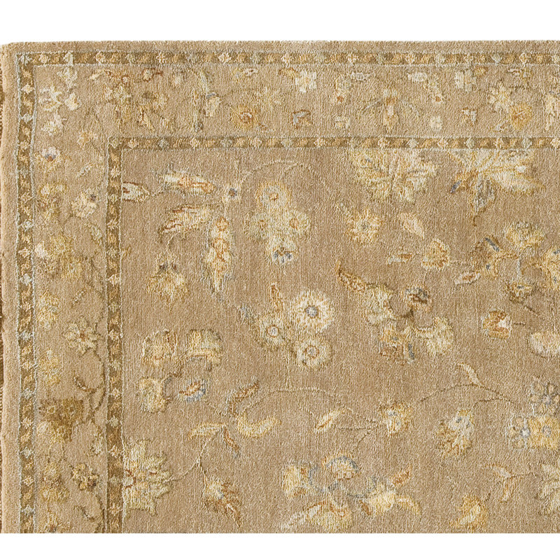 Hand Knotted Oriental Area Rug in Cream/Ivory, Runner 3' x 20'