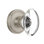 Classic Rosette with Oval Clear Crystal Door Knob