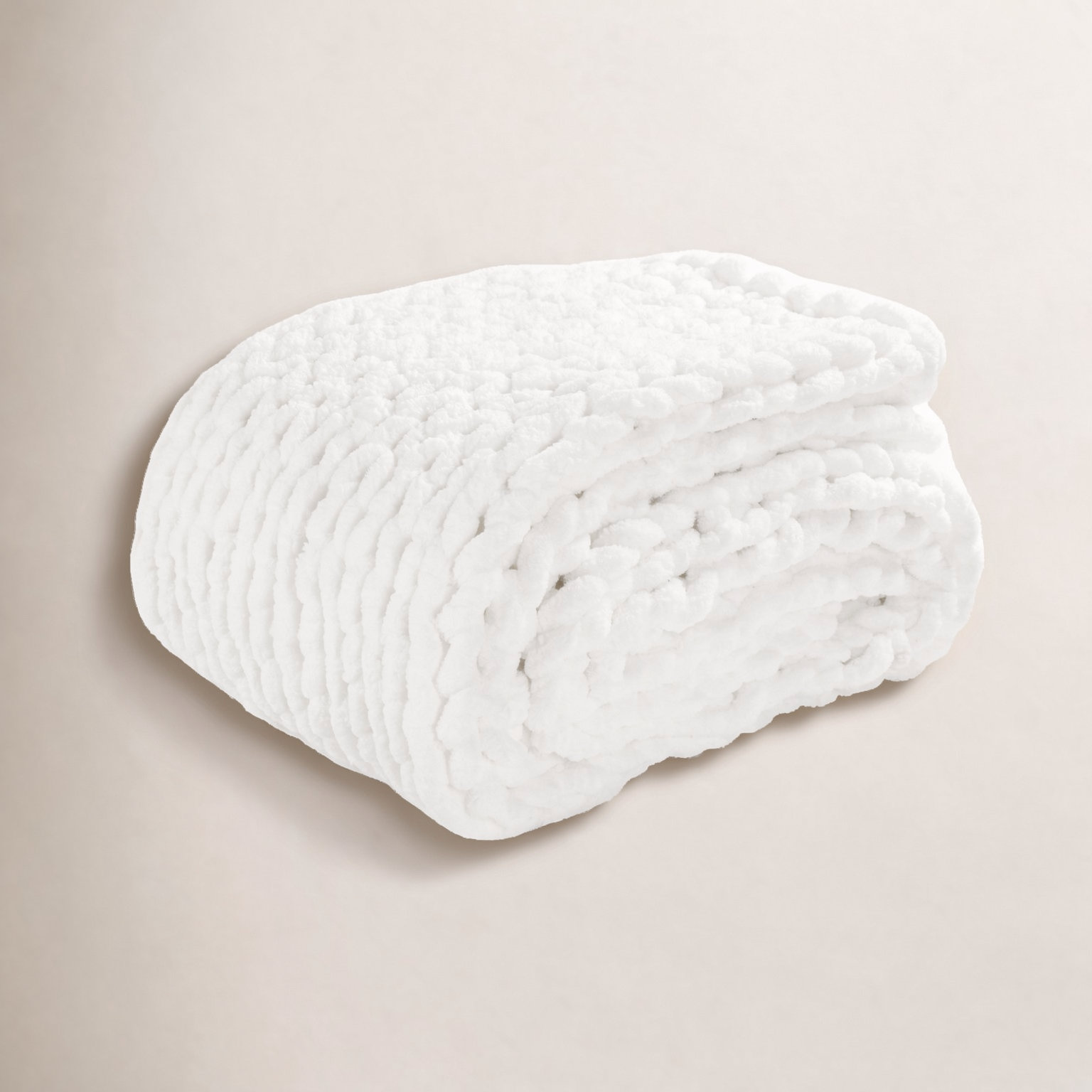 Ottavina Knit Throw Blanket, 40" W x 72" L, White