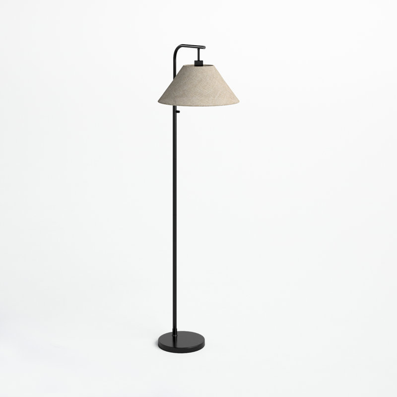 Westwick 58'' Arched Floor Lamp, Black, Beige