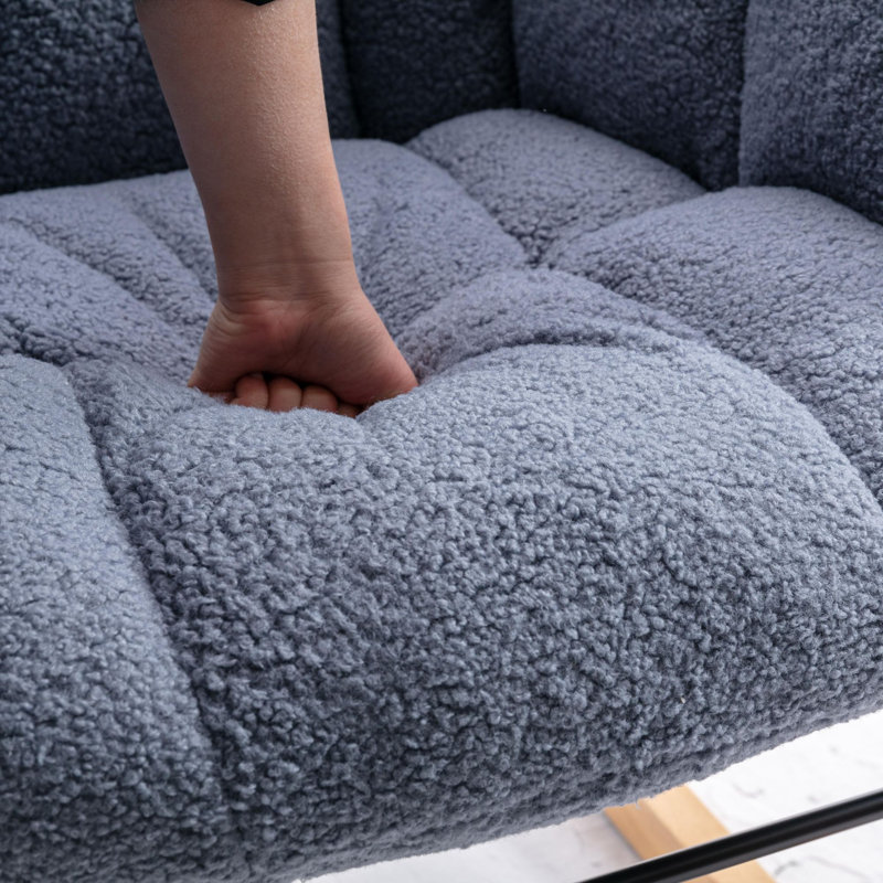 Chaise berçante Johileny, Bleu clair