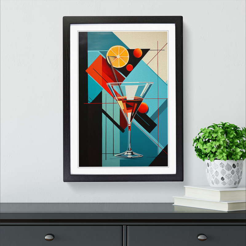 Single Picture Frame Print on Wood, 34cm H x 25cm W, Black Framed