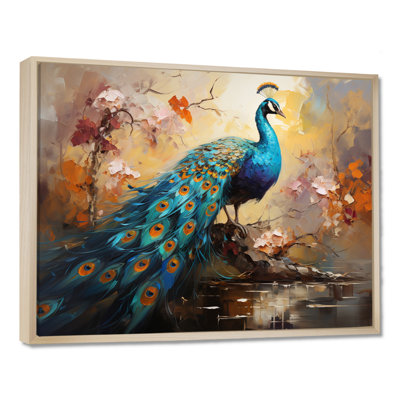 «Peacock Expressionist Portrait III - Peacock», art mural encadré
