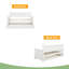 Lit de jour simple en bois avec lit gigogne simple (blanc)