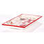 Plateau rectangulaire rouge givré rouge vanille