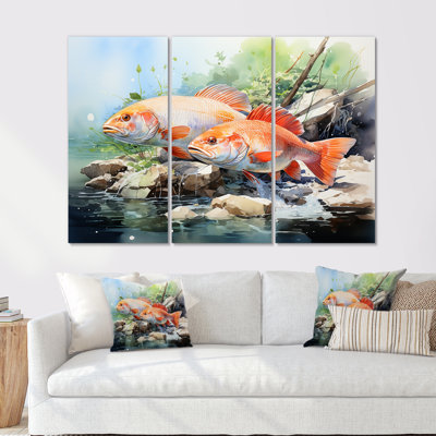 «Fishing Dreams I - Chasse et pêche», ensemble d'art mural