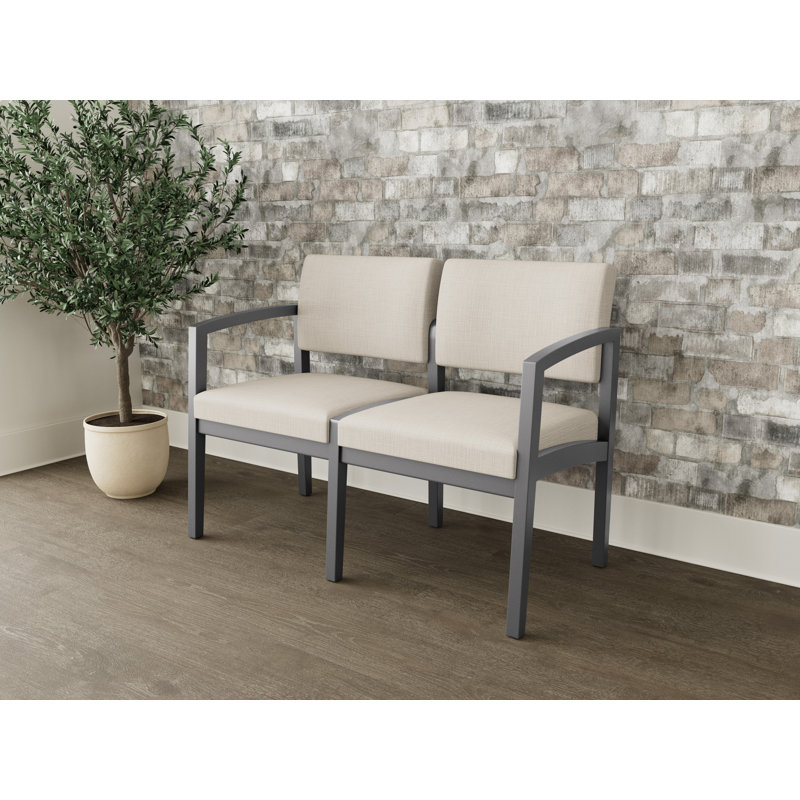 Lenox 2-seater tandem chair, Étain, Plot Line neutre