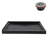 Streamline 42 in. x 36 in. Corner Acrylic Shower Base in Glossy Black with Right Drain, Drain Included-117295531