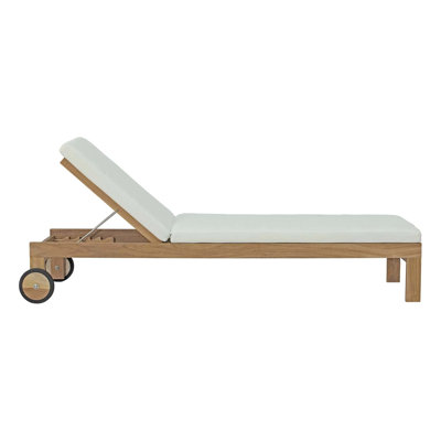 Upland 29" Teak Patio Chaise Lounge