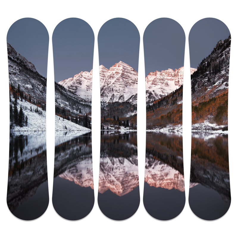 Winter Maroon Bells I Print by David Brown