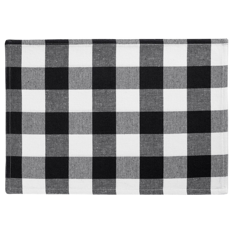 Napperon en coton Skookum Farmhouse Living, Noir / blanc