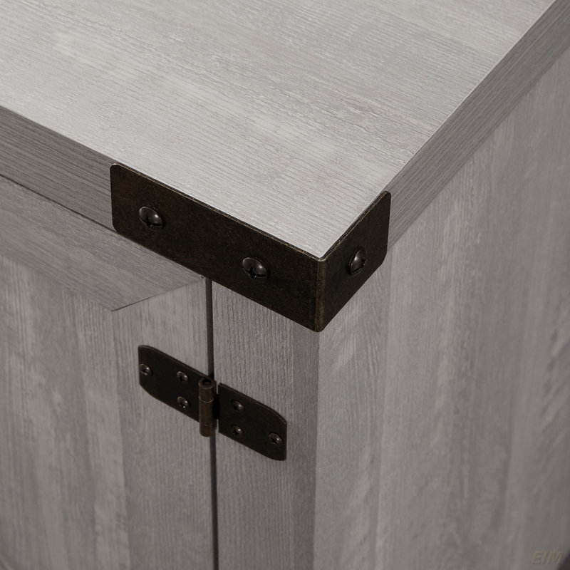 Meuble télé 70 po Rustic Farmhouse, Gris Pierre