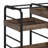 Black & Walnut Finish Serving Cart