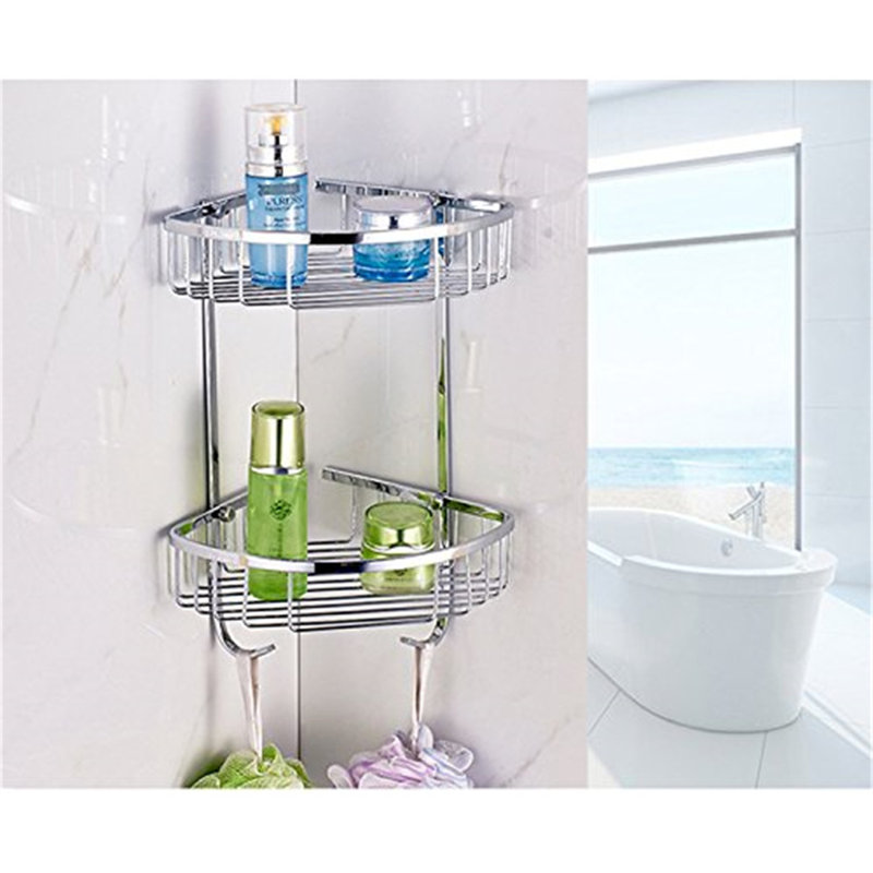 Lore Drill / Screw Stainless Steel Shower Caddy