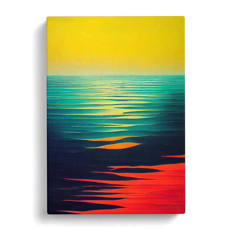 Seascape Ocean Colours - Wrapped Canvas, 76cm H x 50cm W x 3cm D