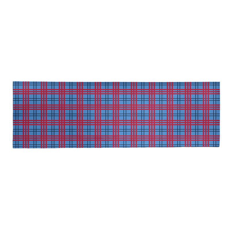 Tapis à carreaux bleu, Tapis de couloir 2 pi 6 po x 8 pi