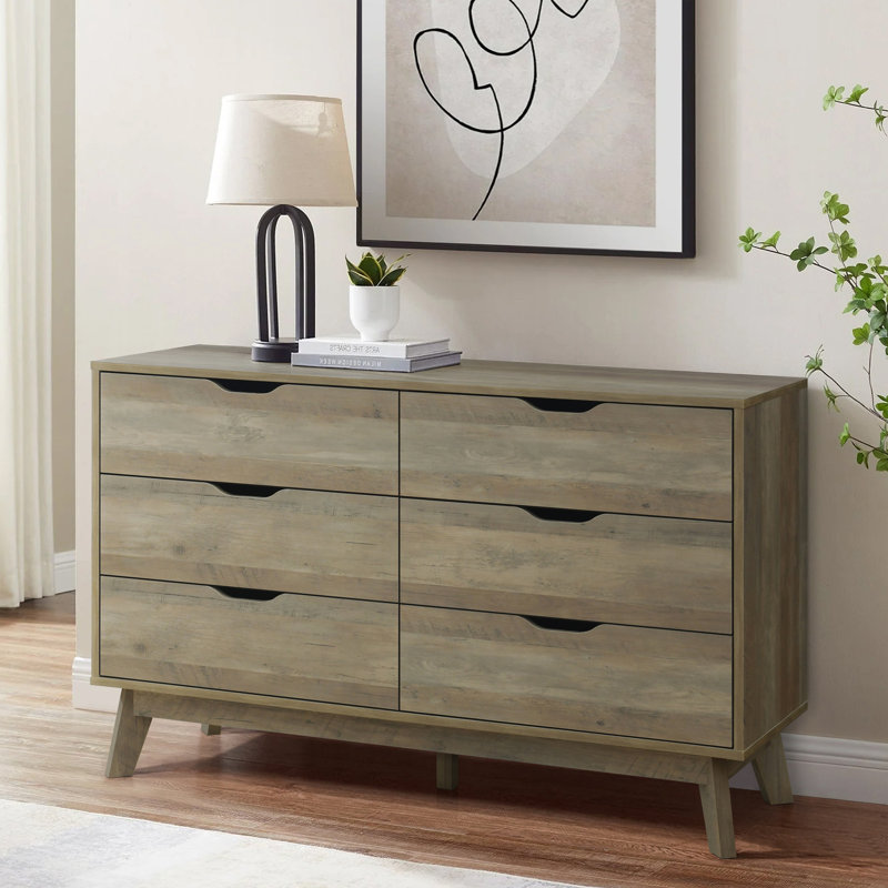 76.2cm W 6 - Drawer Chest of Drawers, Drift Wood Grey