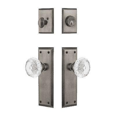 Nostalgic Warehouse New York Entry Set with Crystal Meadows Knob