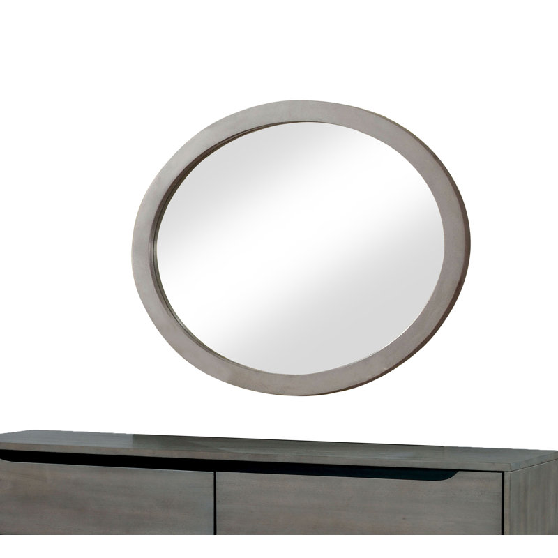 Miroir rectangulaire gris Mid-Century