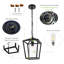 Luminaire suspendu lanterne noir mat à 1 lumière Riddhima