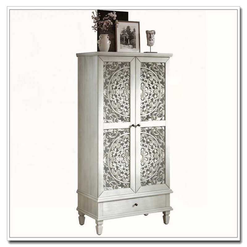 Armoire de rangement de 55 po de hauteur avec tiroir, Blanchies