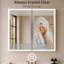 Armoire à pharmacie en aluminium de 91,4 cm (L) x 81,3 cm (H) avec miroir, éclairage DEL, traitement antibuée, éclairage 3 couleurs à intensité variable, grand espace de rangement, étagères en verre réglables, prise USB et prise homologuée UL, montage encastré ou en saillie-500588783
