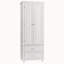Grande armoire de rangement avec deux tiroirs pour salle de bain / bureau, blanc