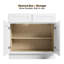 Armoire de cuisine Modern Shaker, structure en bouleau massif, glissières DTC à fermeture en douceur à extension complète, tablettes réglables, options de largeurs multiples (12 po à 42 po)-121671106-121671111