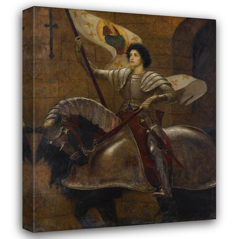 "Joan of Arc" par William Blake Richmond - Art mural sur toile tendue avec châssis, H 24 po x l 17 po
