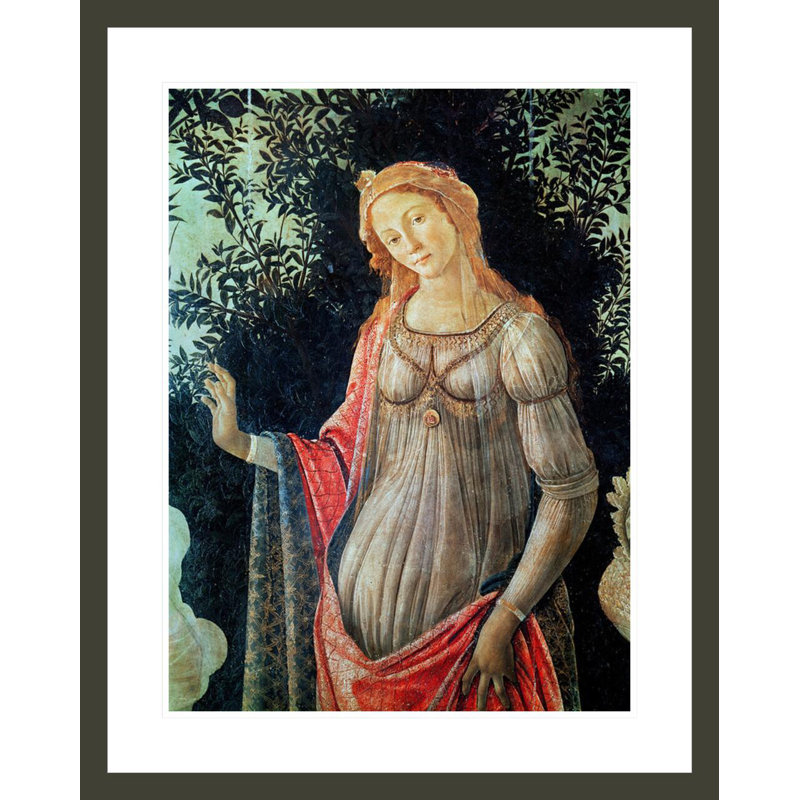 Primavera, détail de Vénus par Sandro Botticelli - Estampe numérique encadrée, H 29,43 po x l 23,5 po