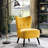 Dechane 22.5" Modern & Contemporary Accent Chair with Velvet Fabric Upholstery, Button-Tufted Back, Foam Over Pocket Coils-402776195