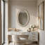 Perle Flat Metal Wall Mirror